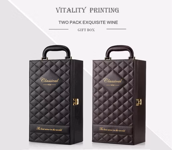 Portable Wooden Boxes for Wine Bottles