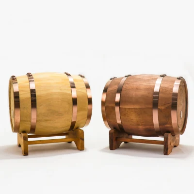 Botte di whisky di pino da 1 litro, realizzata a mano, confezione individuale