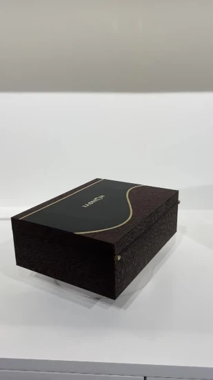 Scatola regalo di nozze Hongyi Scatola per vino anniversario Regalo inciso personalizzato Scatole per vino in legno Stoccaggio in legno Cina MDF Profumi orientali