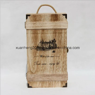 Casse portatili in legno per bottiglie di vino